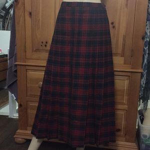 Vintage Pendleton Wool Midi Tartan Skirt Size 6
